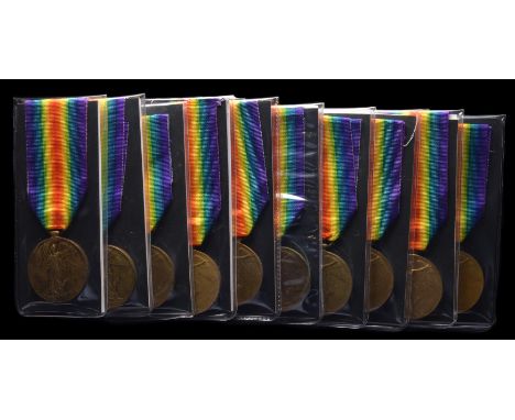 Great War Victory Medals to Infantry Regiments (10), comprising: Victory Medals, 1914-1919 (10) (37520 Pte. T. Jobson. North’