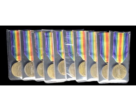 Great War Victory Medals to Yeomanry Units (10), comprising: Victory Medals, 1914-1919 (10) (2999 Pte. H. Line. Oxf. Yeo.) an