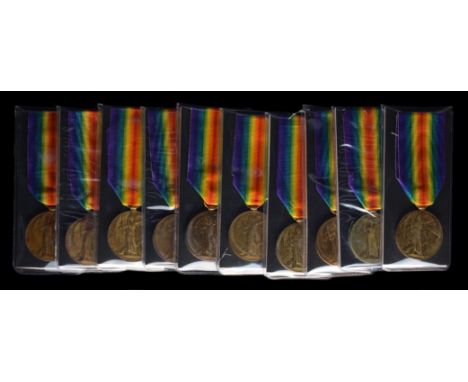 Great War Victory Medals to Scottish Regiments (10), comprising: Victory Medals, 1914-1919 (10) (7903 Sjt. A. Ransome. C. Gds