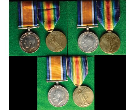 Three Great War Pairs to Corporal W. Morris, Private J. Kemp, and Private A. Stone, all of the Notts &amp; Regiment, comprisi