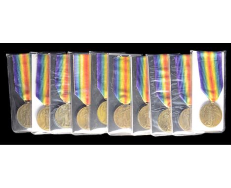 Great War Victory Medals to Welsh Infantry Regiments &amp; Others (10), comprising: Victory Medals, 1914-1919 (10) (9122 Pte.