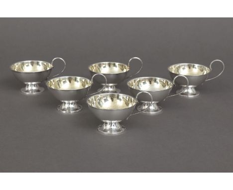   6 schwedische Silber-Tässchen/LikörtassenAusführung in 830er Silber, um 1950, gestempelt ¨C  6 schwedische Silber-Tässchen/