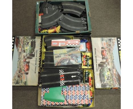 A 1960's Scalextric part set, boxed, together with another and accessories