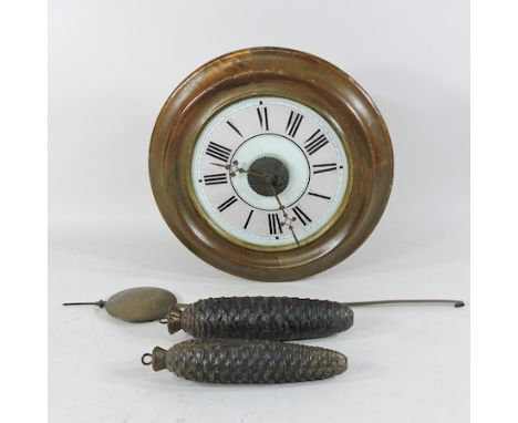 An early 20th century postman's alarm clock, 28cm diameter overall