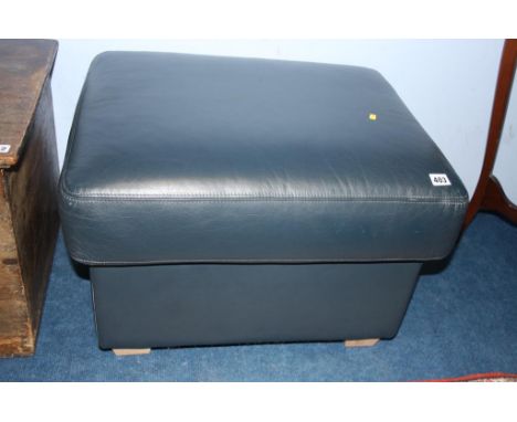 Leather pouffe