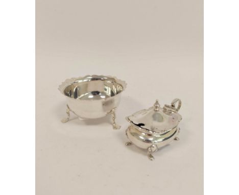 Silver sugar basin &amp; a mustard pot by Mappin &amp; Webb 1894, 156g, (2). 