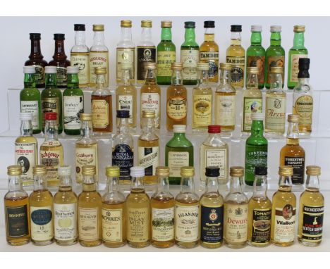 Collection of forty seven Scotch Whisky miniatures, mainly single malts, each 5cl.&nbsp; (47). 