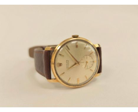 Gent's Rolex precision watch, manual, in 9ct gold case, No. 1,8998, 1962 with Guarantee, 33mm.Condition report:Watch function