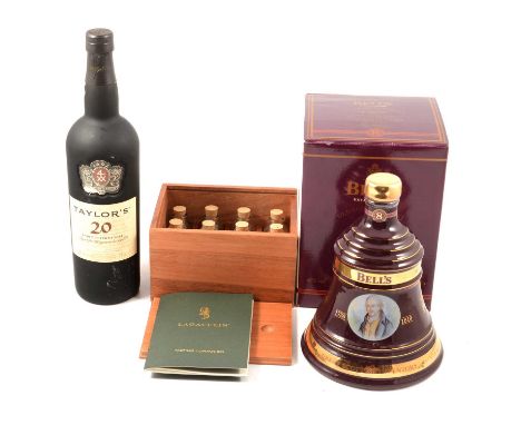 Taylor's 20 Year Old Tawny Port, 20% vol, 75cl, bottled in 1999; Bell's Old Scotch Whisky, ltd ed Christmas 2002, sealed and 