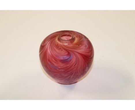 A ruby art glass vase