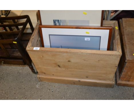 A stripped pine planter