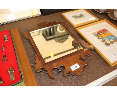 A 19th Century mahogany framed Chippendale style wall mirror
