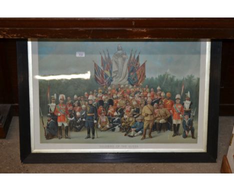 A coloured military print, Soldiers of the Queen