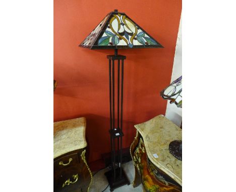 A Tiffany style standard lamp