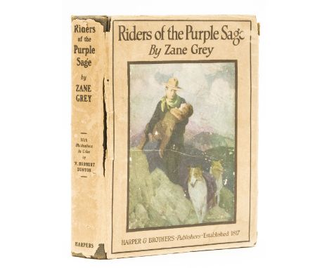 Grey (Zane) Riders of the Purple Sage, tenth anniversary edition, 'K-V' code to verso of title, plates, light spotting, brown