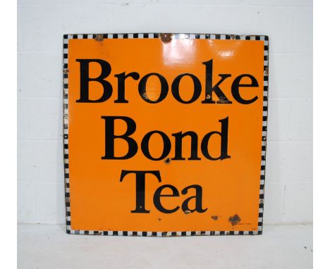 A vintage enamel advertising sign for Brooke Bond Tea - 101cm x 102cm