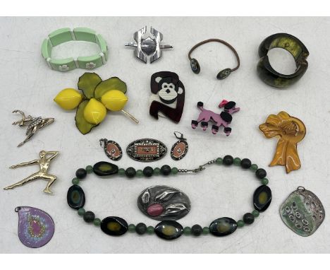 A collection of vintage and retro jewellery etc.