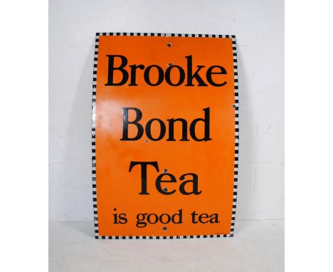 A vintage enamel advertising sign for Brooke Bond Tea - 152cm x 102cm