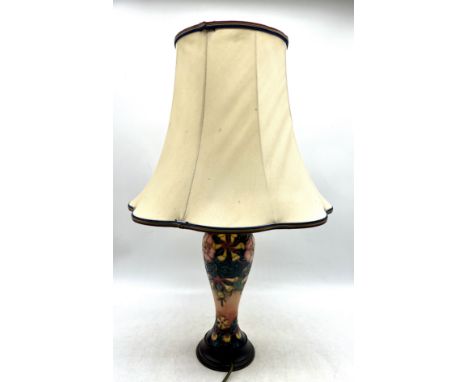 A Moorcroft "Oberon" lamp with shade, height (with shade) 63cm