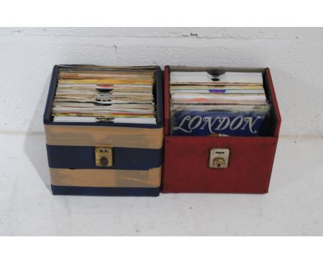 A quantity of various 7" vinyl records, including The Rolling Stones, The Beatles, The Who, T Rex, John Lennon, Thin Lizzy, T