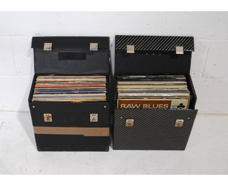 A quantity of various 12" vinyl records, including Mungo Jerry, The Rolling Stones, Bob Dylan, The Who, Eric Clapton, The Kin