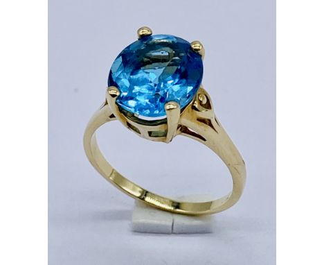 A 14ct gold dress ring, size P 1/2