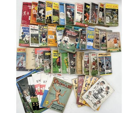 A collection of mainly vintage football annuals from the 1950's onwards including Playfair, News of the World, News Chronicle