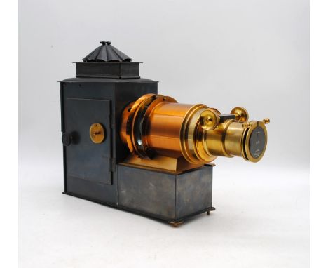 A magic lantern slide projector, with an Itorex slide duplicator 