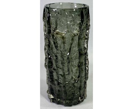 WHITEFRIARS TEXTURED RANGE GLASS VASE - 9691 pattern in 'Willow,' 23.5cms H