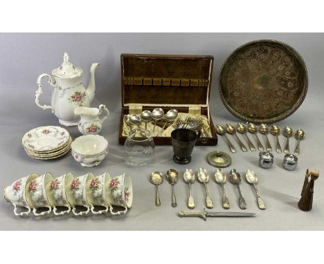 ROYAL ALBERT 'TRANQUILITY' COFFEE SERVICE FOR 6 PERSONS - coffee pot, 23cms H, 6 x cups, 6 x saucers, milk jug and sugar basi