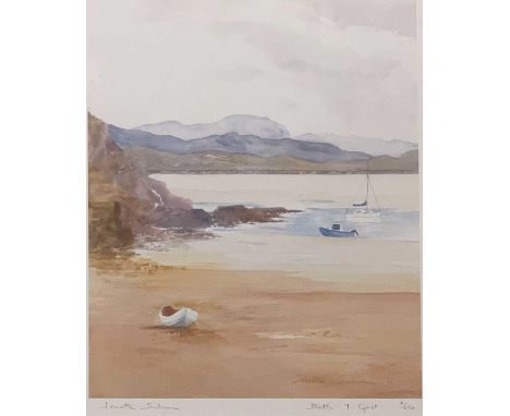 JEANETTE SULLIVAN limited edition coloured print (9/450) - Borth y Gest, signed, titled and numbered in pencil, 41.5 x 32cms
