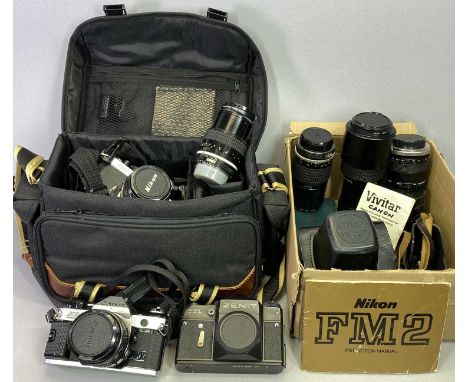 CAMERAS &amp; ACCESSORIES - Canon AE1-1 Programme SLR camera, fitted with 50mm lens, also with Canon zoom lens, Nikon FM2 SLR