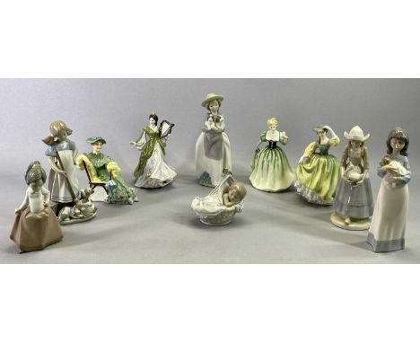 ROYAL DOULTON FIGURINES (4) - Buttercup HN2309, Ascot HN2356, Ladies of the British Isles, Ireland HN3628, Lily HN3902, also 