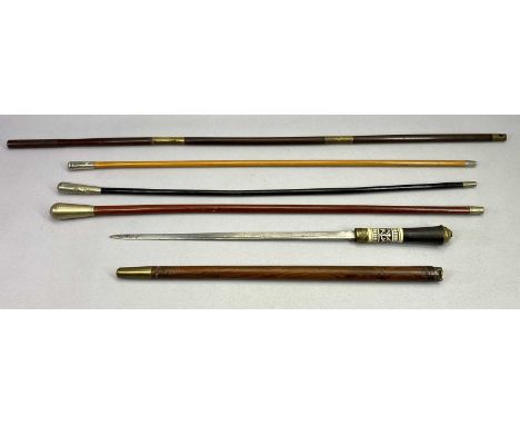 MILITARY INTEREST - British Army swagger stick, malacca shaft, nickel pommel with Gibraltar Royal Marines badge, 68cms L, a B