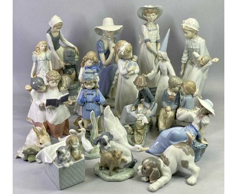 LLADRO, NAO &amp; OTHER SPANISH PORCELAIN - a selection of 20 figures, the tallest 34cms H