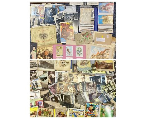 POSTCARDS - antique, vintage and later including Greetings, Souvenir and Humorous