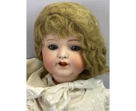 ARMAND MARSEILLE/KOPPELSDORF BISQUE HEAD DOLL - with sleeping eyes, open mouth with 'wobbly' tongue, composite body, stamped 