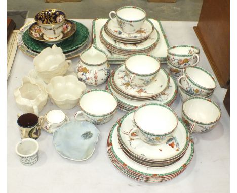 Twenty-eight pieces of Royal Worcester 'Old Bow' tea ware, comprising two square plates 22.5cm, twelve side plates 18cm, four