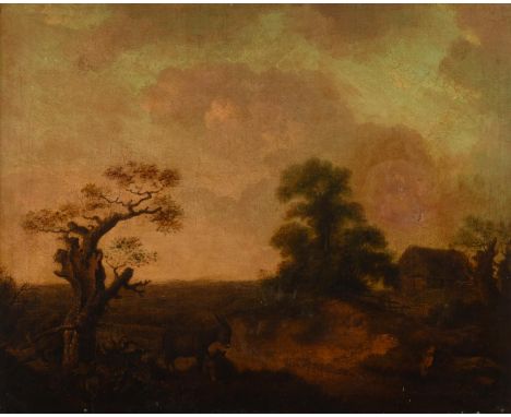 Circle of Thomas Gainsborough, The Sandpit , oil on canvas, 50 x 62cm. Framed and glazed. Provenance: Purchased by the vendor