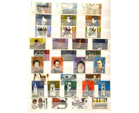 Stamps - Great Britain collection of Queen Elizabeth II decimal mint issues in a red stockbook. Face £160 plus. (1 item)