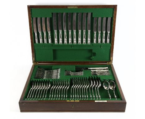 Garrard & Co. Ltd, a silver plated kings patten canteen for eight settings in original fitted box