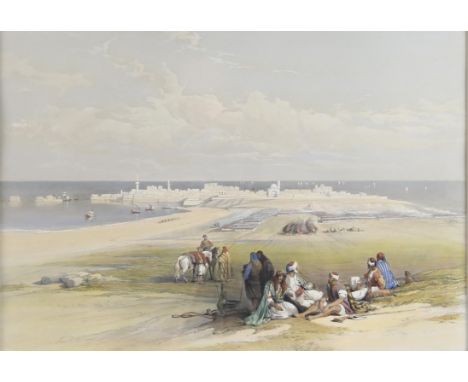 David Roberts (Scottish 1796-1913), Jaen d'dere, lithograph by Louis Haghe with hand colouring, 35 x 51cm.Condition Report:  