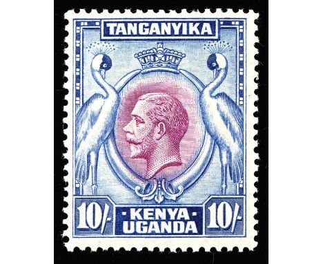 Stamps - KUT 1935 - 1937 10/- Mounted Mint. SG 122, on dealer's card (1 Item)
