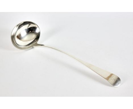 Scottish silver ladle makers mark JM, Edinburgh 1809, engraved with the initial G, 7ozt 218gm