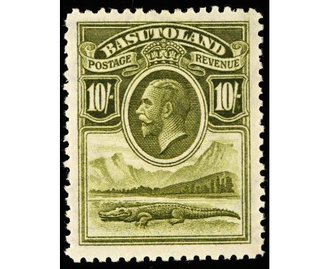 Stamps - Basutoland, 1933. George V 10/- SG 10, mounted mint. (1 item)