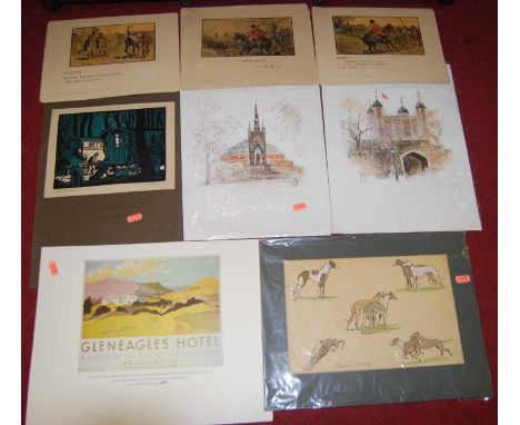 Assorted framed and unframed prints, amateur watercolours etc 