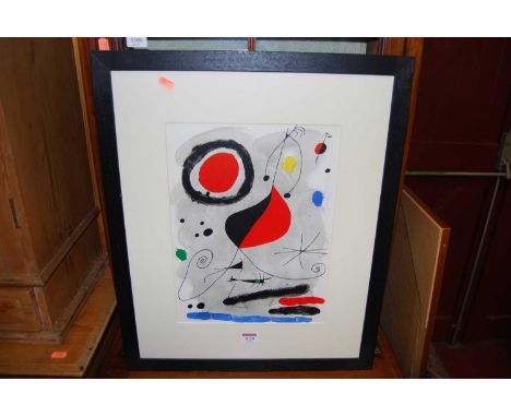 After Miro - lithograph in colours, 38 x 28cm