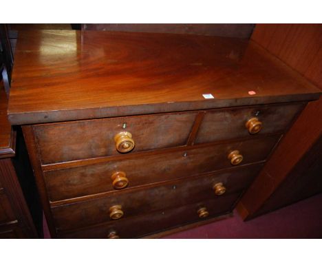 A Victorian mahogany chest of drawers, w.107cm