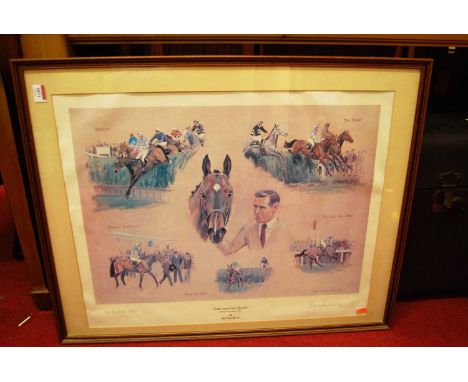 Neil Cawthorne (b.1936) - Grittar &amp; Dick Saunders, Aintree Grand National 1982, limited edition print, signed in pencil t