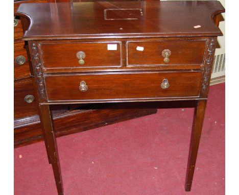 A reproduction mahogany console table, w.83cm